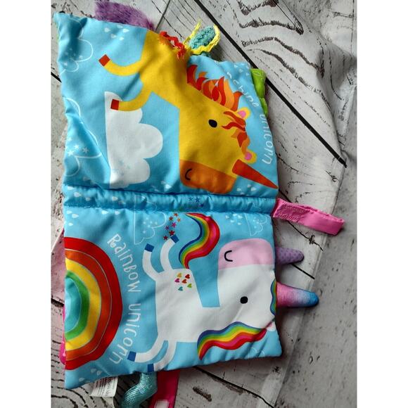 Make Believe Ideas Sensory Snuggables Unicorn Fun Tails Soft Cloth Book - Picture 3 of 8